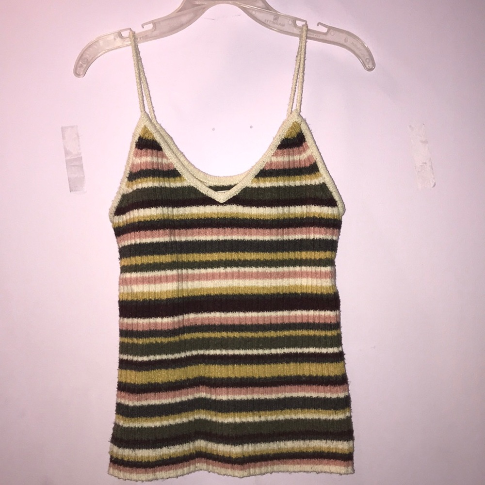 Multi-Color American Eagle Knit Tank Top